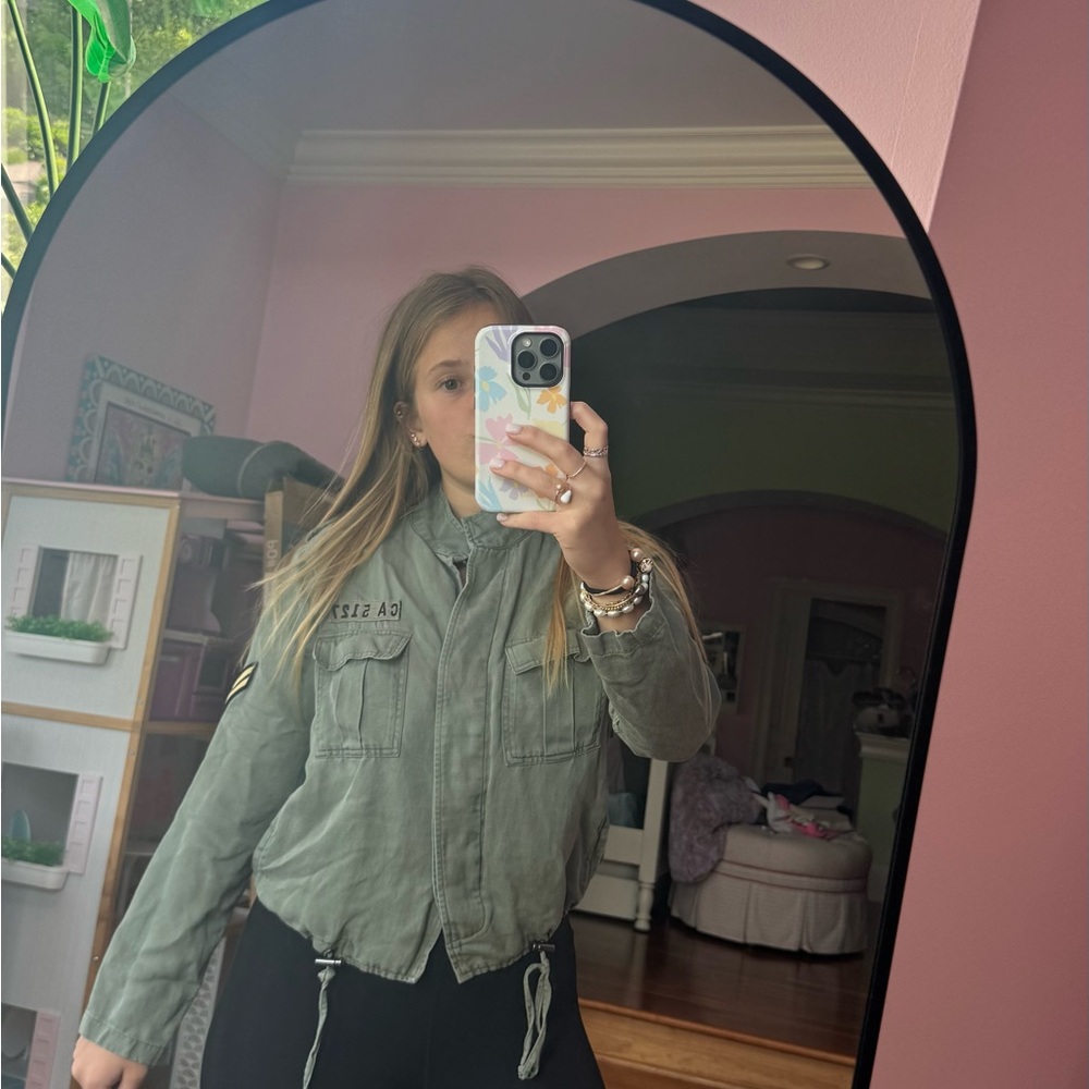 Rails Olive Drawstring Utility Jacket